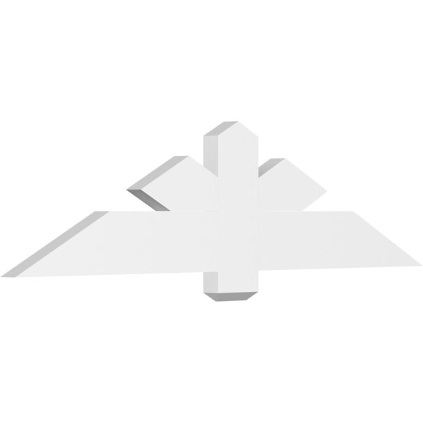 Ekena Millwork Kennewick Architectural Grade PVC Gable Bracket, 60"W x 15"H x 2"D x 6"F, 6/12 Pitch GBP060X15X0206KEN00 - main